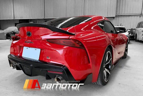 Vista 5 de Alerón trasero tipo T negro mate prepintado para Toyota Supra GR A90 A91 MK5 2020-2023