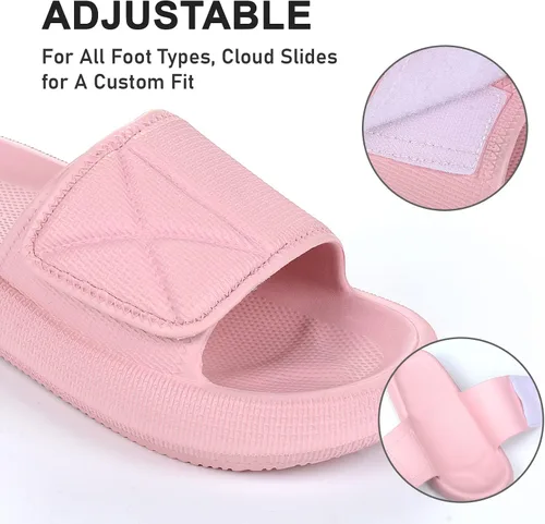 Vista 3 de kihutor Cloud Slides For Women and Men, Pillow Slippers Bathroom Slides, Soft Comfy Thick Sole Sandals Quick Drying Pillow Slides