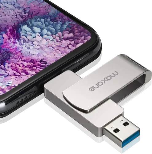Vista 5 de Maxone Unidad flash USB tipo C de 128 GB con tecnología 3.1 - Memoria USB 2 en 1 de doble unidad OTG de alta velocidad compatible con Android