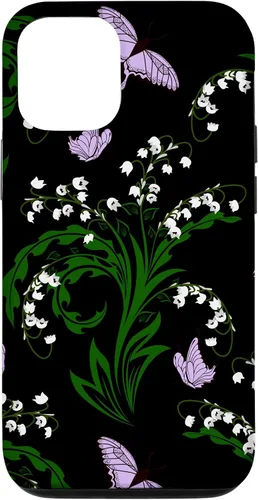 Vista 28 de Lily of The Valley and Butterflies Vintage Cottage Garden Case for iPhone 17