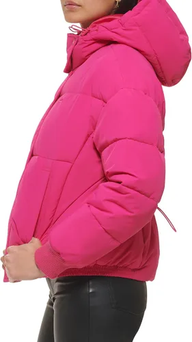 Vista 2 de Levi's Chaqueta acolchada con cintura ceñida para mujer Berry con capucha