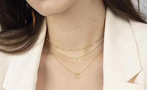 Vista 6 de Collares del zodiaco para mujer, chapados en oro de 14 quilates, 12 constelaciones, collar del zodiaco cáncer, regalo para adolescentes, niñas