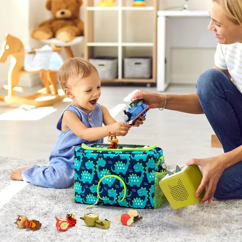 Vista 5 de MaidMAX Estuche de transporte portátil compatible con Tonies Kids reproductor de audio para niños y personajes de figuras Tonies, caja de transporte