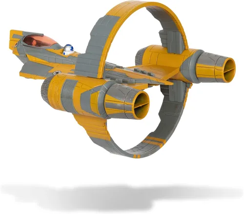 Vista 3 de Star Wars Micro Galaxy Squadron Anakin Skywalker's Jedi Starfighter - Vehículo de clase Starfighter de 5 pulgadas con dos accesorios de micro figura