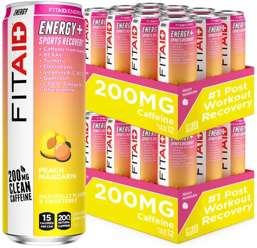Vista 12 de Bebida FITAID ENERGY, 0.007 onzas de cafeína natural, keto, piña y mora, omega-3, 15 calorías, paleo, vegana y sin gluten, sin edulcorantes