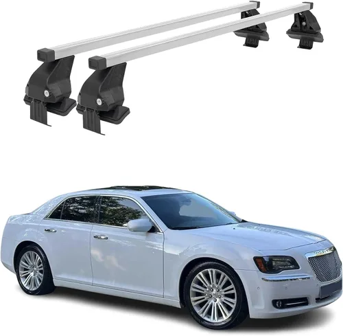 Vista 11 de OMAC Barras transversales para portaequipajes para Chrysler 300 2011 a 2023, aluminio liso, negro, 2 piezas