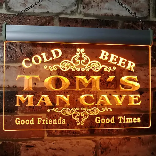 Vista 13 de ADVPRO x0154-tm Tom's Man Cave Beer Ale Bar Letrero de neón personalizado con nombre personalizado