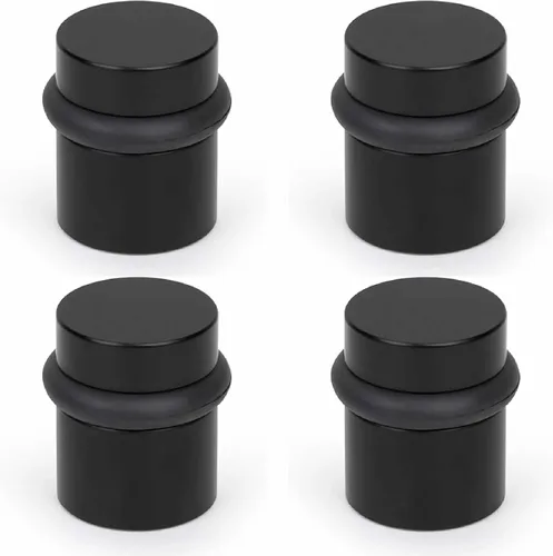 Vista 64 de Mega Handles Tope de Puerta de Piso, Tope Negro de Instalación Rápida Protector de Pared, Protectores de Pared contra Pomos de Puerta, Tope