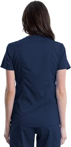 Vista 2 de Cherokee WW688 - Camiseta médica de maternidad con 2 bolsillos, tela transpirable y elástica en 2 direcciones
