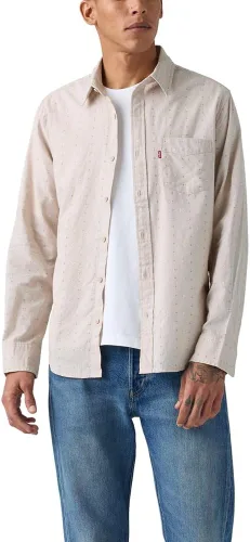 Vista 40 de Levi's - Camisa clásica de manga larga con 1 bolsillo con botones para hombre Caviar