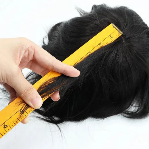 Vista 6 de Toupee - Pelucas de cabello humano para hombre, tupé europeo virgen, unidades de cabello humano ondulado, peluca para hombre, sistema de reemplazo
