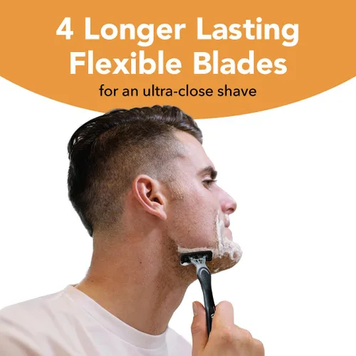 Vista 3 de BIC Flex 4 - Rastrillos para afeitar desechables de 4 hojas, 10