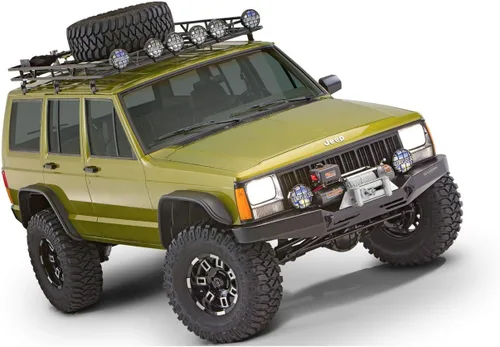 Vista 7 de Guardabarros Bushwacker (10922–07) para Jeep, lisos estilo Fender, pieza lisa; conjunto de 4