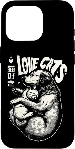 Vista 20 de Golden Retriever Dog Loves Cats Cuddle Art Case for iPhone 16