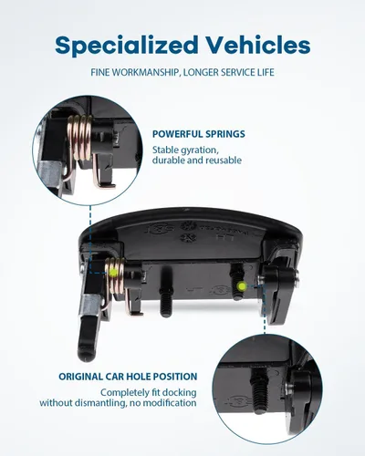 Vista 6 de LUJUNTEC Manija exterior trasera izquierda para Nissan para Quest 1999-2002