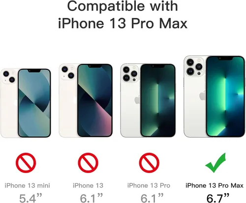 Vista 3 de JETech Funda 5 en 1 para iPhone 13 Pro Max, antiamarilleo, transparente 2 protectores de pantalla de vidrio templado, 2 protectores de lente