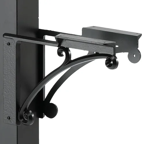 Vista 6 de Whitehall Products Poste y soportes de aluminio 16019 Deluxe con remate de bola en negro