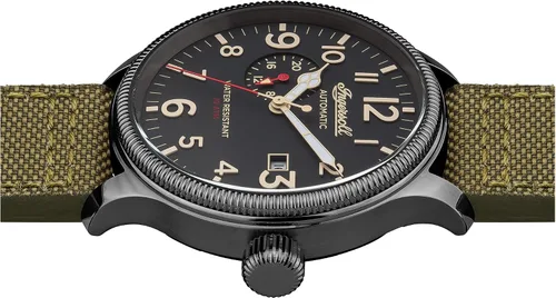Vista 3 de Ingersoll Reloj Automático Acero inoxidable y nylon Casual de los hombres, color verde (Modelo i02802)