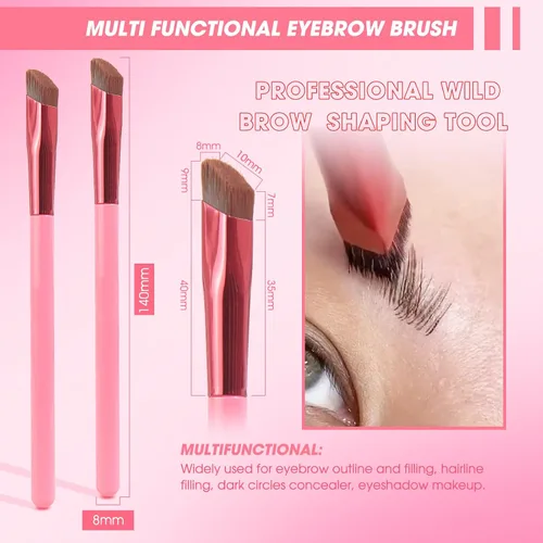 Vista 2 de 2 brochas multifunción para cejas que hacen que el cabello se parezca a trazos en absoluto, cepillo de contorno de cejas corrector de cejas