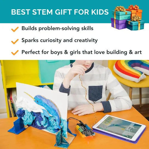 Vista 8 de BirdBrain Technologies Hummingbird Bit Premium Kit I Robótica para niños Unlimited robot designs for creative STEM learning, Teach coding with