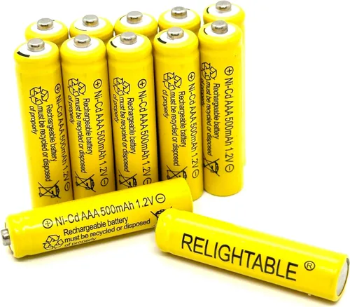 Vista 2 de 500mAh AAA NiCd 1.2v baterías recargables jardín solar Ni-Cd luz LED E (6)