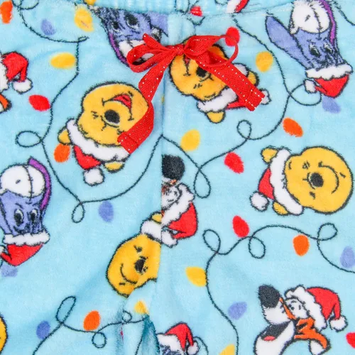Vista 4 de Disney Winnie The Pooh Santa Hat Christmas Lights - Pantalones de pijama para mujer