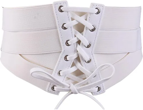 Vista 6 de YOLI - Corsé elástico para mujer, banda ancha con cordones