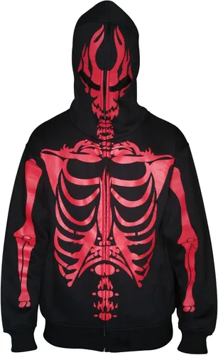 Vista 9 de Skylinewears Sudadera con capucha para hombre, diseño de calavera de esqueleto, disfraz de Halloween