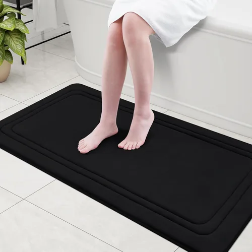 Vista 50 de Grandaily Alfombra de Baño de Espuma Viscoelástica 24x16, Ultra Suave, Antideslizante y Absorbente, Alfombras de Baño Lavables a Máquina y Secables