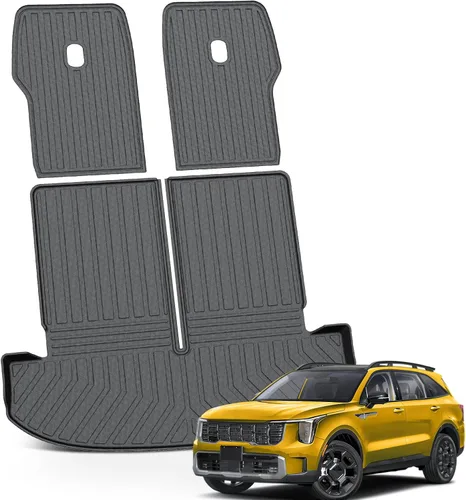 Vista 9 de KUST Alfombrilla de carga para maletero para Land Rover Discovery 4 LR4 2010-2016 (5/7 asientos) Cubierta trasera de goma Discoery 4 accesorios