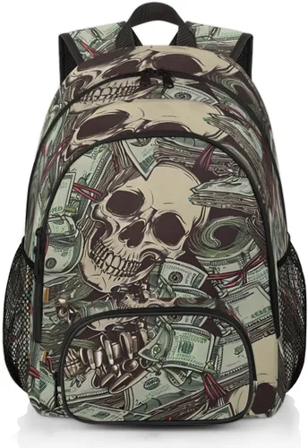 Vista 15 de Mochilas escolares para mujeres y hombres - Elegante mochila escolar universitaria - Mochilas de viaje resistentes al agua para niñas y niños, Azteca