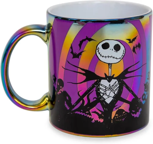 Vista 8 de Disney - Taza de cerámica de 18 onzas con diseño de Jack Skellington 3D en el interior, taza de café grande para expreso, cafeína, artículos 3D Jack