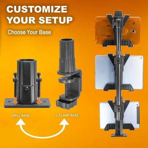 Vista 4 de iBOLT Tablet Tower - Soporte de abrazadera para punto de compra/POS, con 3 soportes TabDock perfecto para múltiples aplicaciones de entrega