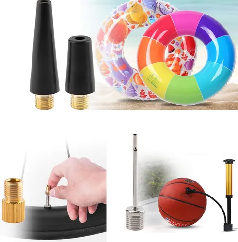 Vista 5 de SAVITA Ball Pump Inflation Needle Set Tire for Inflatables Air Nozzle Pump Adapter Adaptor for Inflator Toys, Sport Balls, Basketball, Balloons and