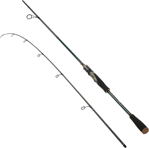 Vista 9 de Eurasian Sports Caña de pescar mediana Spin&Cast de grafito para pesca de lubina, cañas de pescar de fibra de carbono de 2 piezas, caña de pescar