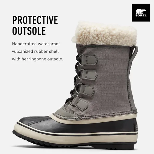 Vista 3 de Sorel Botas de carnaval de invierno para mujer, lluvia y nieve, impermeables, color marrón camello, talla, Nieve, marrón