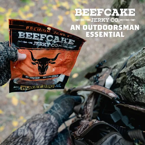 Vista 4 de Beefcake Jerky Ultimate Flavor Sampler (7-Paquete) - Variedad Gourmet de Carne Seca, 9g de Proteína, 80-100 Calorías, 2.7 Oz Cada Una - Snacks