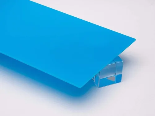 Vista 2 de Hoja de plexiglás acrílico de 1/8 pulgadas (0.118 in) sólido azul bebé océano azul claro 12x24 pulgadas fundido 0.118 pulgadas de grosor #2648 AZM