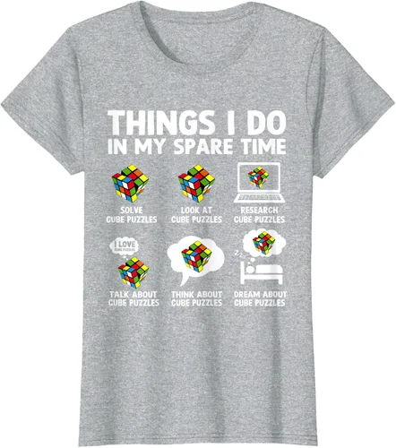 Vista 27 de Things I Do in My Spare Time Cube Puzzle Speed Cubing Camiseta