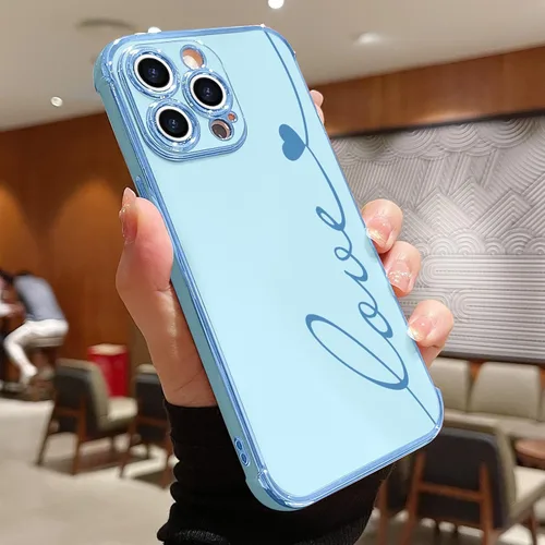 Vista 8 de LAPOPNUT Funda compatible con iPhone 14 Pro, bonito diseño de corazón de amor para mujeres y niñas, parachoques chapado de lujo con cubierta