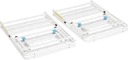 Vista 5 de Amazon Basics Armazón de Cama de Plataforma Full, Metal Plegable, Instalación sin Herramientas, 14 Pulgadas de Alto, Blanco