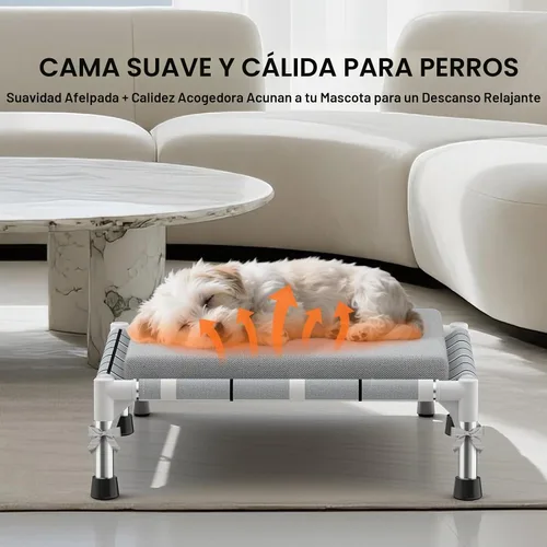Vista 2 de Cama elevada para perros con cojín, camas elevadas de enfriamiento para perros al aire libre