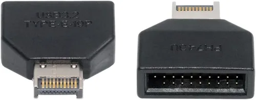 Vista 10 de cablecc USB 3.1 tipo C USB-C hembra solo puerto a 480Mbps USB 2.0 placa base 9pin 10pin adaptador de cabecera PCBA