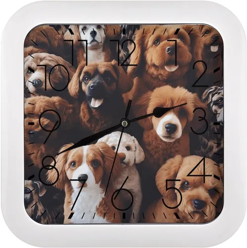 Vista 23 de 10" Square Modern Wall Clock,Ancient Egypt Print Kitchen Clocks Wall Battery Operated,Silent Non Ticking Unique Funny Cute Wall Clock for Living