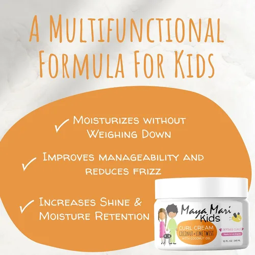 Vista 3 de Maya Mari Acondicionador y crema para rizos para niños Juego de tratamiento desenredante y alisador para el cabello Productos para el cabello