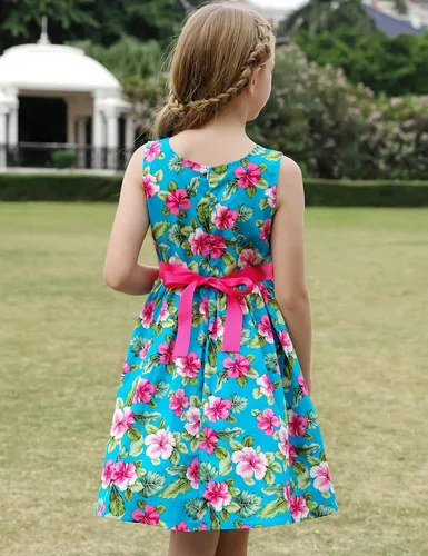 Vista 240 de Vestido de verano para niña, de algodón, con diseño floral