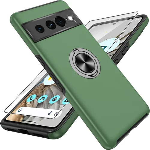 Vista 11 de Funda para Google Pixel 7 Pro, con cubierta deslizante para cámara y protector de pantalla HD, [probado contra caídas de grado militar] Funda