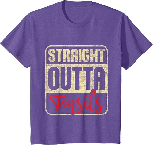 Vista 55 de Straight Outta Amígdalas - Camiseta de recuperación de cirugía de eliminación de amígdalas Asphalt Grey