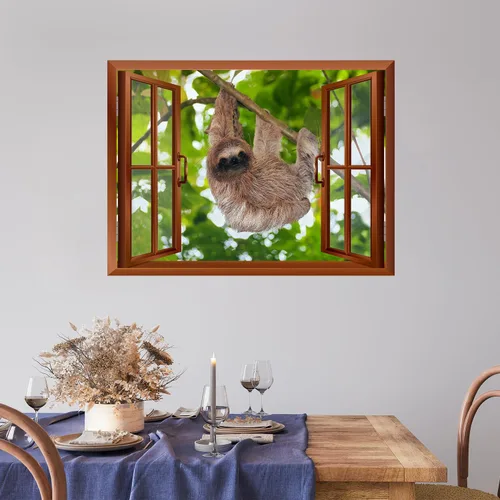 Vista 35 de wall26 Vinilo mural de pared extraíble – ANSE Lazio Beach en la isla Praslin en Seychelles - Decoración de pared creativa de ventana – 24 x 32