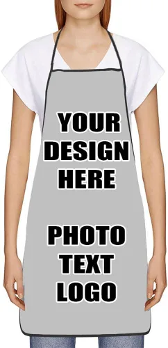 Vista 30 de Delantales personalizados con diseño de imagen de texto fotográfico para adultos, hombres, mujeres, parrilla, cocina, 40